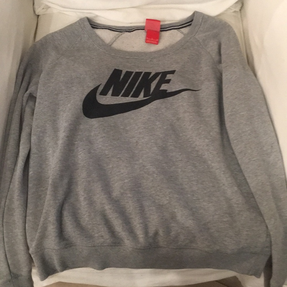 Grey Nike Logo Sweater